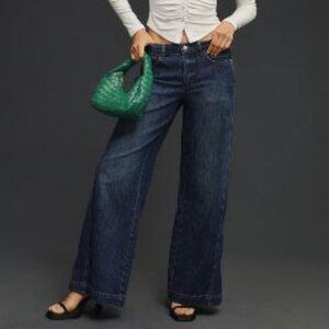 Anthropologie MAEVE WIDE-LEG JEANS size 30 Dark Denim